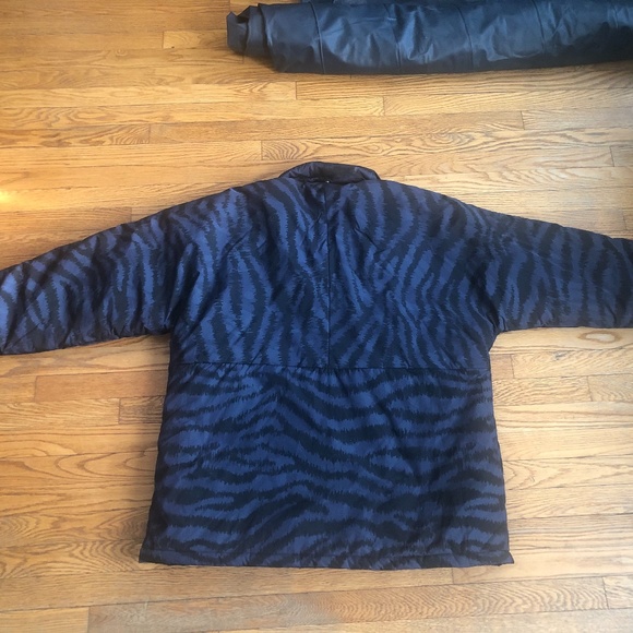 Puffer Jacket, long, Tigerstripes, Blue/Purple XXL - Picture 4 of 6